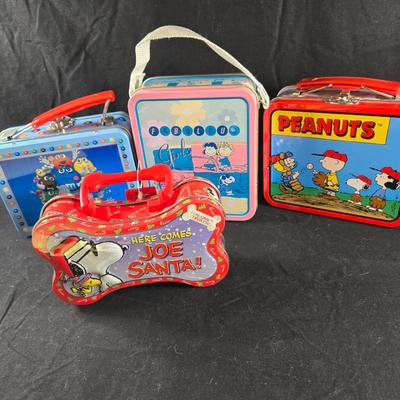 Group of 4 Mini Lunch Boxes - Snoopy & M&M's