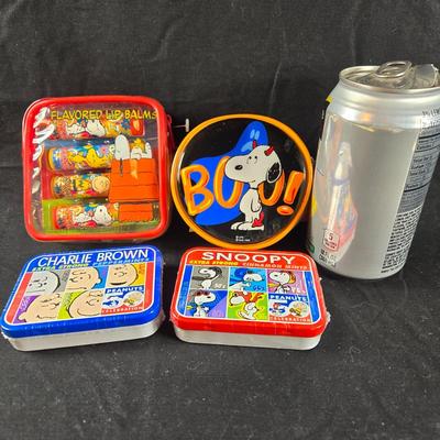 Group of 4 Peanut's Small Candy/Lip Balm Containers