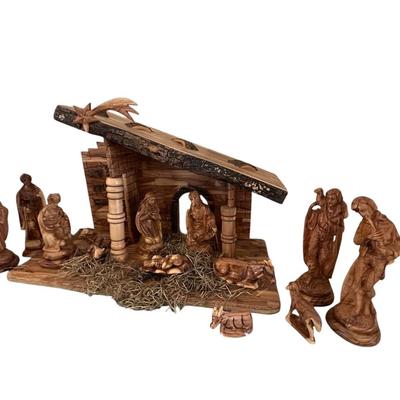Home decor - Dining Room - Jeruselum Olive wood nativity -