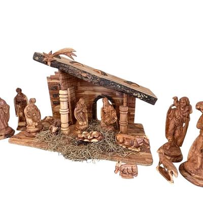 Home decor - Dining Room - Jeruselum Olive wood nativity -