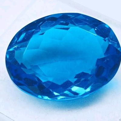 Superb Natural London Blue Topaz 14.50 Ct Oval Shape Certified Loose Gemstone