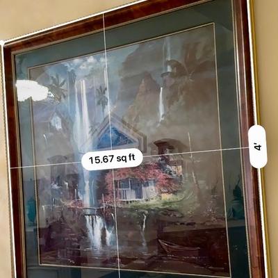 Art, Furniture, - Master Bedroom - Large Print + Marble Top Side table & Decor