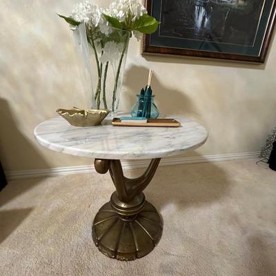 Art, Furniture, - Master Bedroom - Large Print + Marble Top Side table & Decor