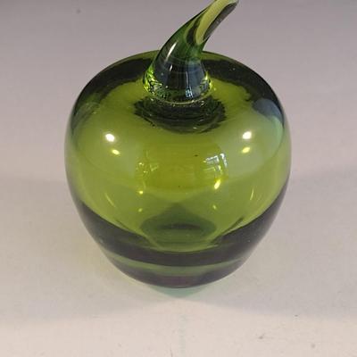 Art Glass Green Apple- Possibly Blenko