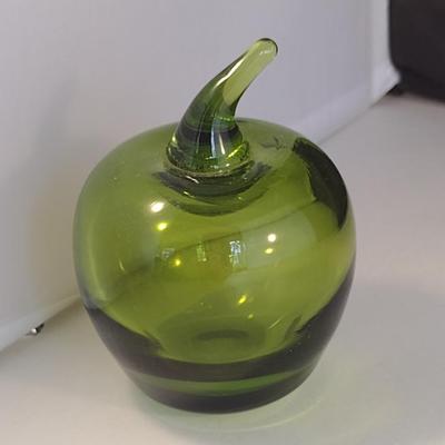 Art Glass Green Apple- Possibly Blenko