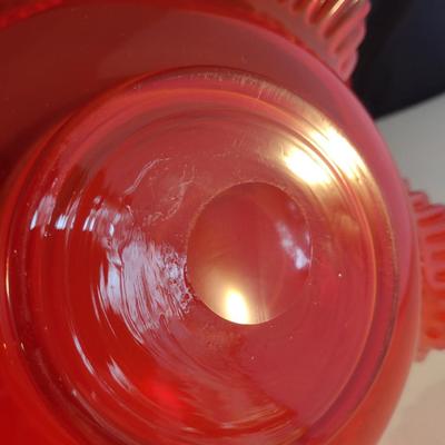 Ruffled Edge Art Glass Bowl- Approx 11" in Diameter