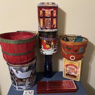 Christmas Tins and Baskets