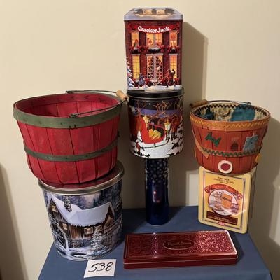 Christmas Tins and Baskets