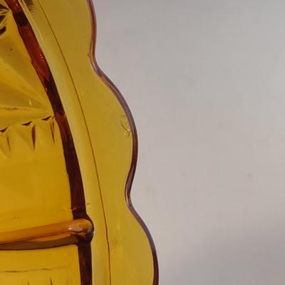 Amber Glass Fairy Lamp- Approx 6 1/4" Tall