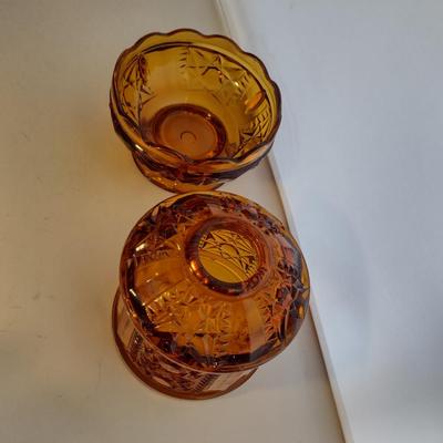 Amber Glass Fairy Lamp- Approx 6 1/4" Tall