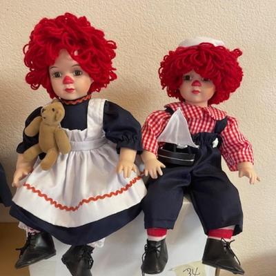 2 Ceramic Clown Dolls