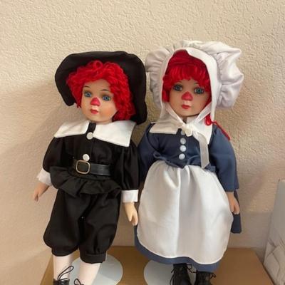 2 Ceramic Clown Dolls