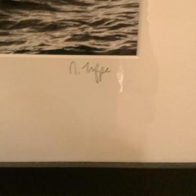 506 Framed Photograph of Pier at “Pintail Point” Signed Nancy Trippe