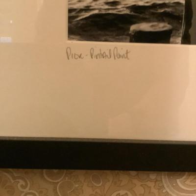 506 Framed Photograph of Pier at “Pintail Point” Signed Nancy Trippe