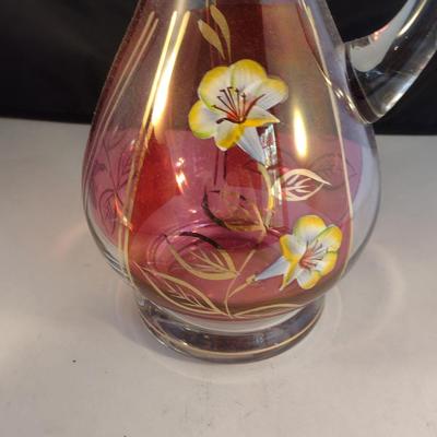 Czech Wine Decanter with Stopper- Approx 15" Tall