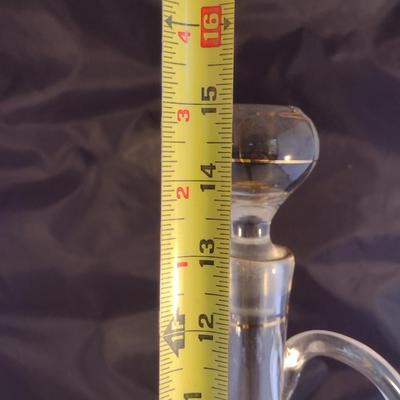 Czech Wine Decanter with Stopper- Approx 15" Tall
