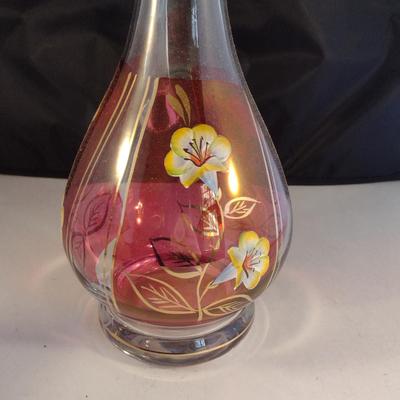 Czech Wine Decanter with Stopper- Approx 15" Tall