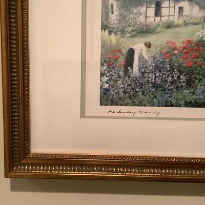 510 "Sunday Morning" Framed Print Signed .Chun