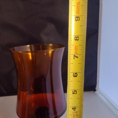 Collection of Amber Glass Home Decor