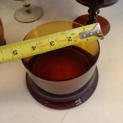 Collection of Amber Glass Home Decor