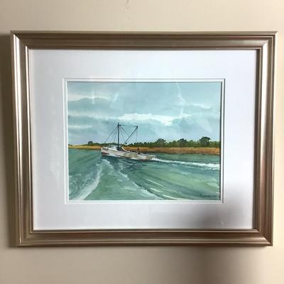 519 Original Watercolor "Going To Work" By Don Hilderbrandt
