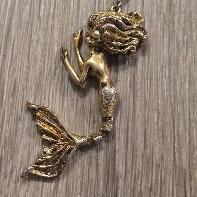 Vintage Tortolani Articulated Mermaid Necklace