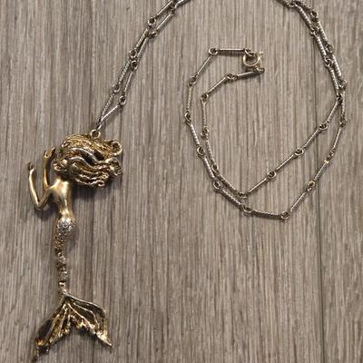 Vintage Tortolani Articulated Mermaid Necklace