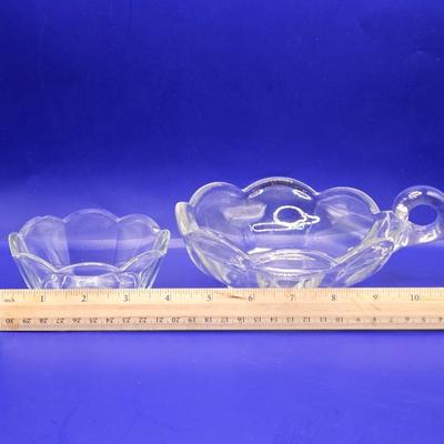LOT 2L: Crystal Candy Dishes, Bowls, Creamer/Sugar, and Other Pieces