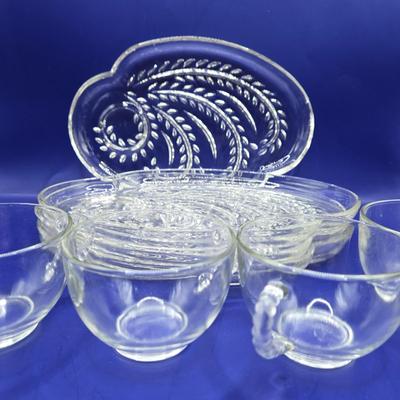 LOT 6L: Eat Dessert First! 2 Sets of 4 Tea & Dessert Plates, Large Platter, Creamer/Sugar,& Bowl