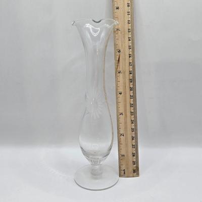 LOT 9L: Vases, Including Cobalt Blue Glass Stacked Bubble Bottle and More
