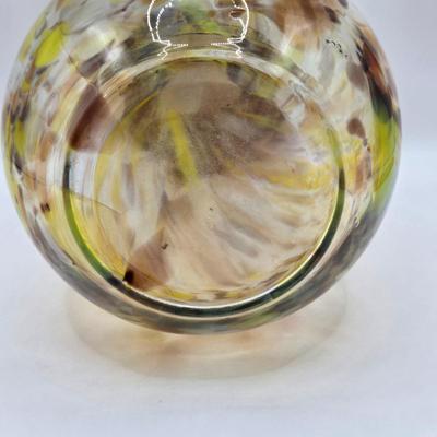 LOT 9L: Vases, Including Cobalt Blue Glass Stacked Bubble Bottle and More