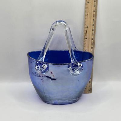 LOT 9L: Vases, Including Cobalt Blue Glass Stacked Bubble Bottle and More