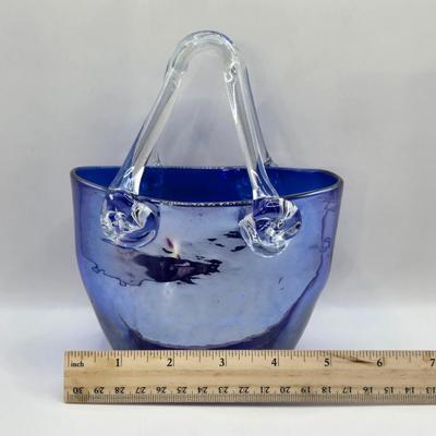 LOT 9L: Vases, Including Cobalt Blue Glass Stacked Bubble Bottle and More