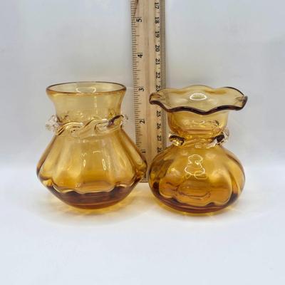 LOT 10L: Variety of Amber Glassware Including Wine/Liquor Decanter