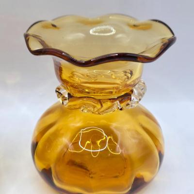 LOT 10L: Variety of Amber Glassware Including Wine/Liquor Decanter