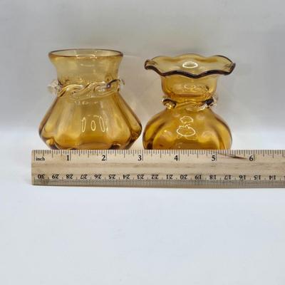 LOT 10L: Variety of Amber Glassware Including Wine/Liquor Decanter