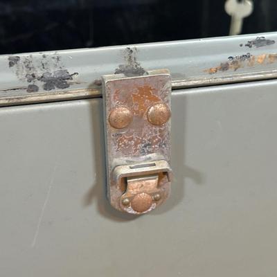 LOT 41B: Vintage Metal Storage Case w/ Keys