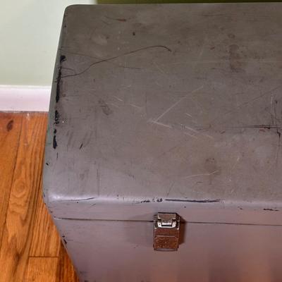 LOT 41B: Vintage Metal Storage Case w/ Keys