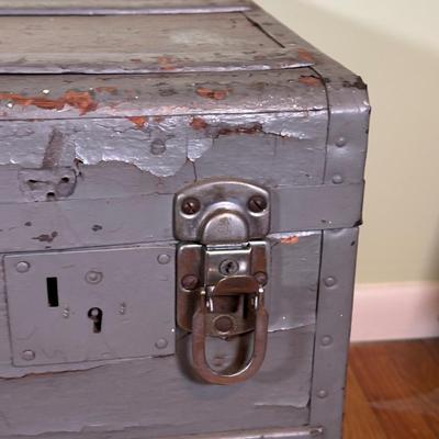LOT 42B: Two Vintage Wooden Chests