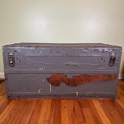 LOT 42B: Two Vintage Wooden Chests