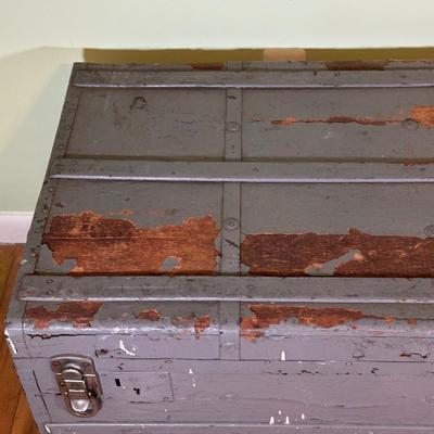 LOT 42B: Two Vintage Wooden Chests