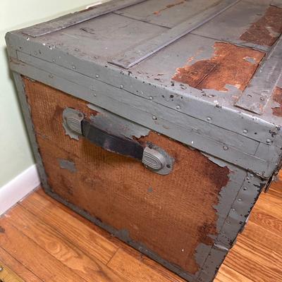 LOT 42B: Two Vintage Wooden Chests