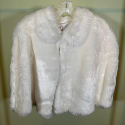 LOT 53B: Antique Velvet Cape & David’s Bridal Faux Fur Jacket