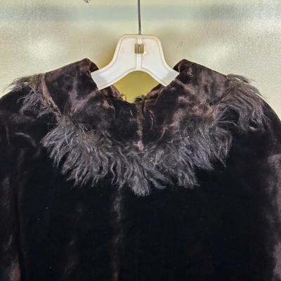 LOT 53B: Antique Velvet Cape & David’s Bridal Faux Fur Jacket