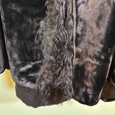 LOT 53B: Antique Velvet Cape & David’s Bridal Faux Fur Jacket