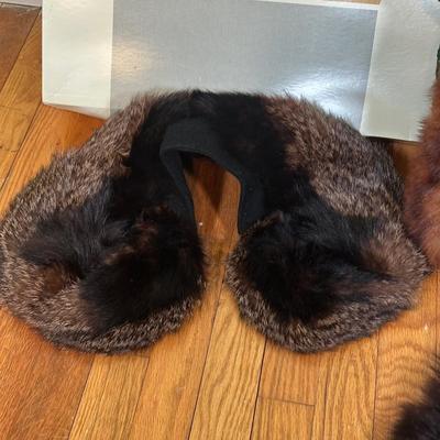 LOT 55B: Mink Hand Muff, Stoles, Hat & More