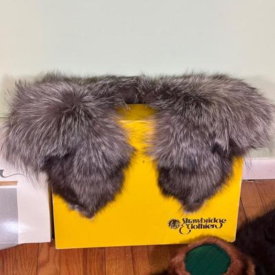 LOT 55B: Mink Hand Muff, Stoles, Hat & More
