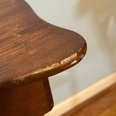 LOT 59A: Two Matching Vintage Victorian Spool Leg Side Tables