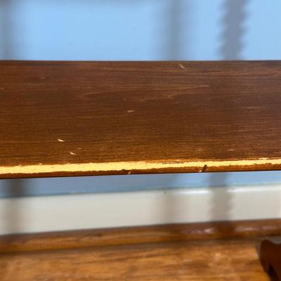 LOT 59A: Two Matching Vintage Victorian Spool Leg Side Tables