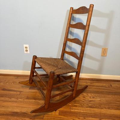 LOT 61A: Collection Of Vintage Wooden Chairs w/ Stool